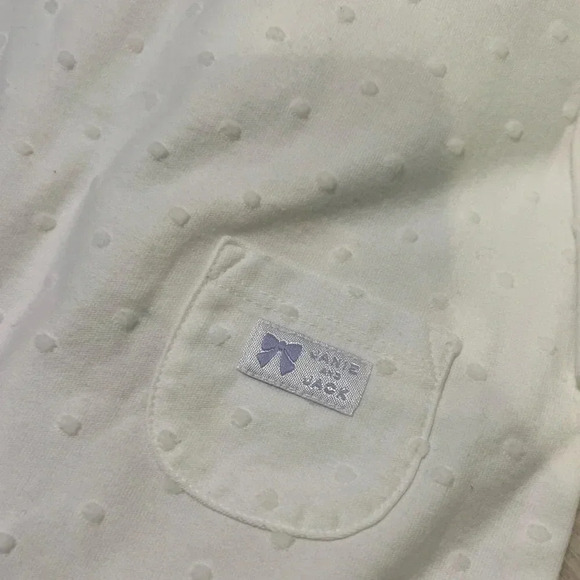 JANIE & JACK NEW Swiss Dot White Lilac Ruffle One Piece Onesie Baby Girl 12-18 m - Picture 5 of 5